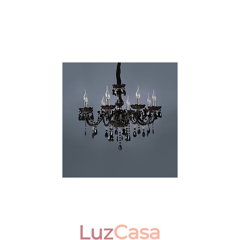 Lustre moderno contemporâneo de cristal galvanizado
