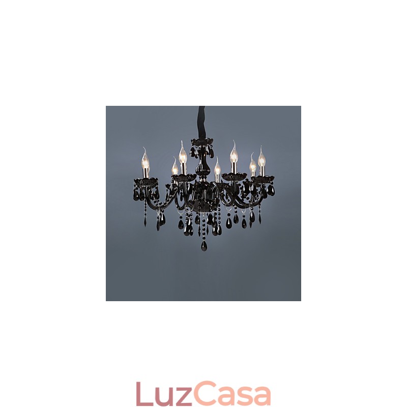 Lustre moderno contemporâneo de cristal galvanizado