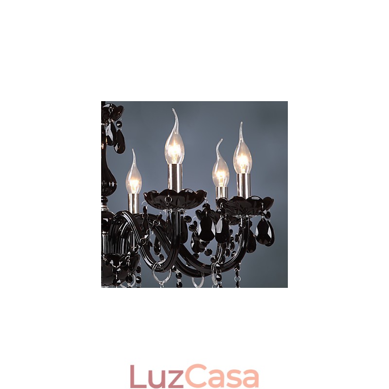 Lustre moderno contemporâneo de cristal galvanizado