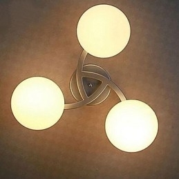 Luminária de teto 3 luzes moderna simples artística