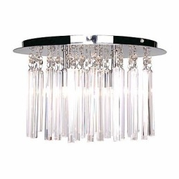 Moderno Cristal Semi Flush Mount com 4 Luzes (Base de Lâmpada G9)