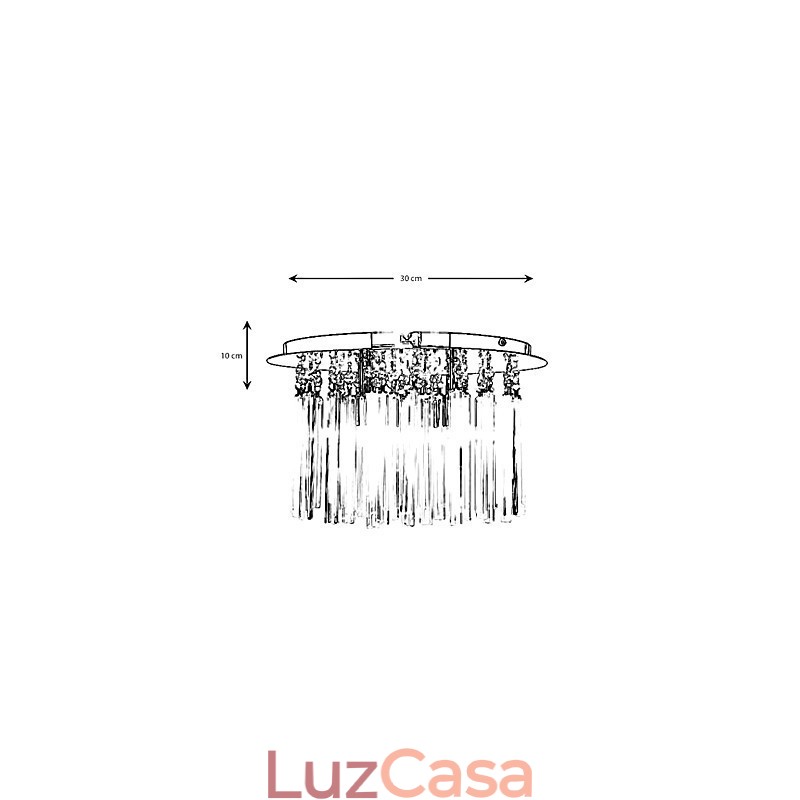 Moderno Cristal Semi Flush Mount com 4 Luzes (Base de Lâmpada G9)