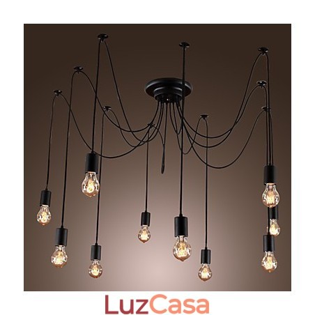 Lustre Vintage Design Lâmpadas Incluídas Living 10 Luzes Pendente Luz Lustre Vintage Design Lâmpadas Incluídas Living 10 Luzes Pendente Luz