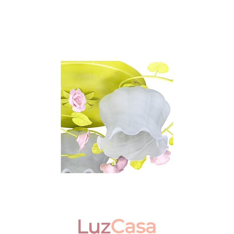 Lâmpada criativa Lâmpada Jardim Quente Rosa Três Lâmpadas de Teto Simples