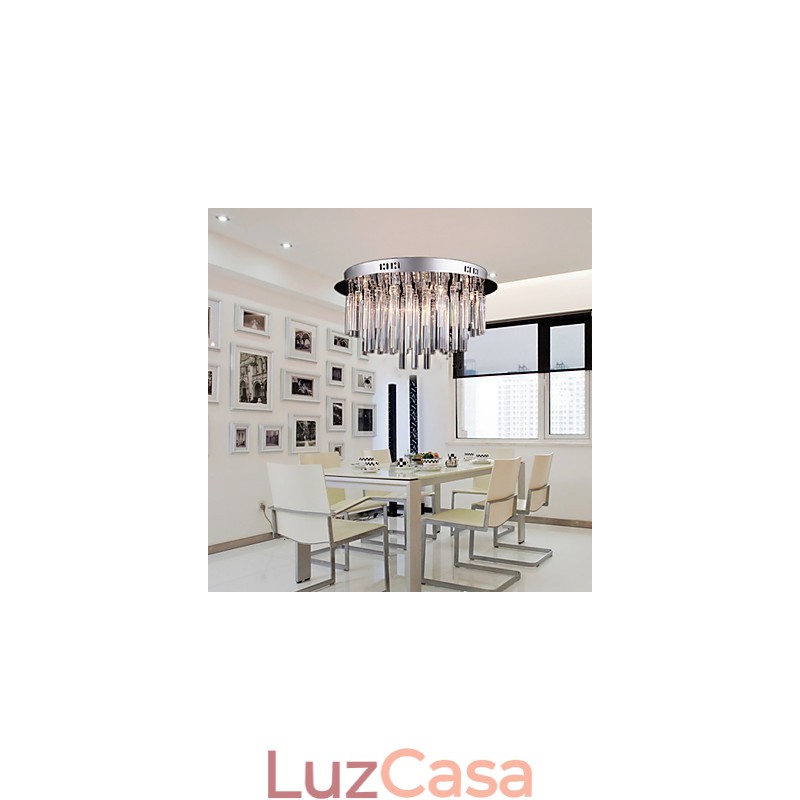 Lustre de Cristal Moderno com 12 Luzes