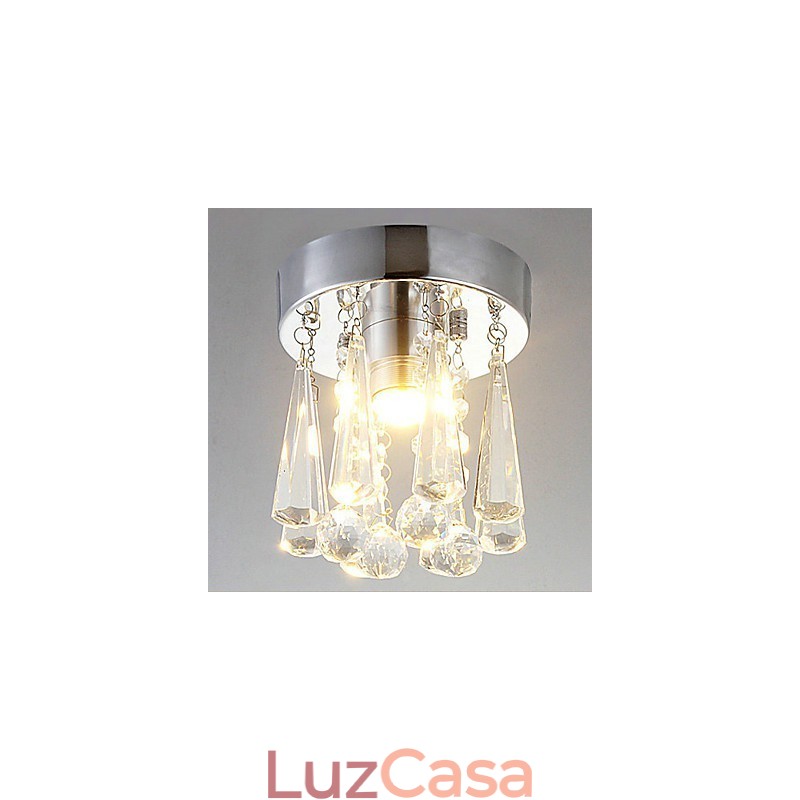 1 Luminária Semi Embutida em Cristal