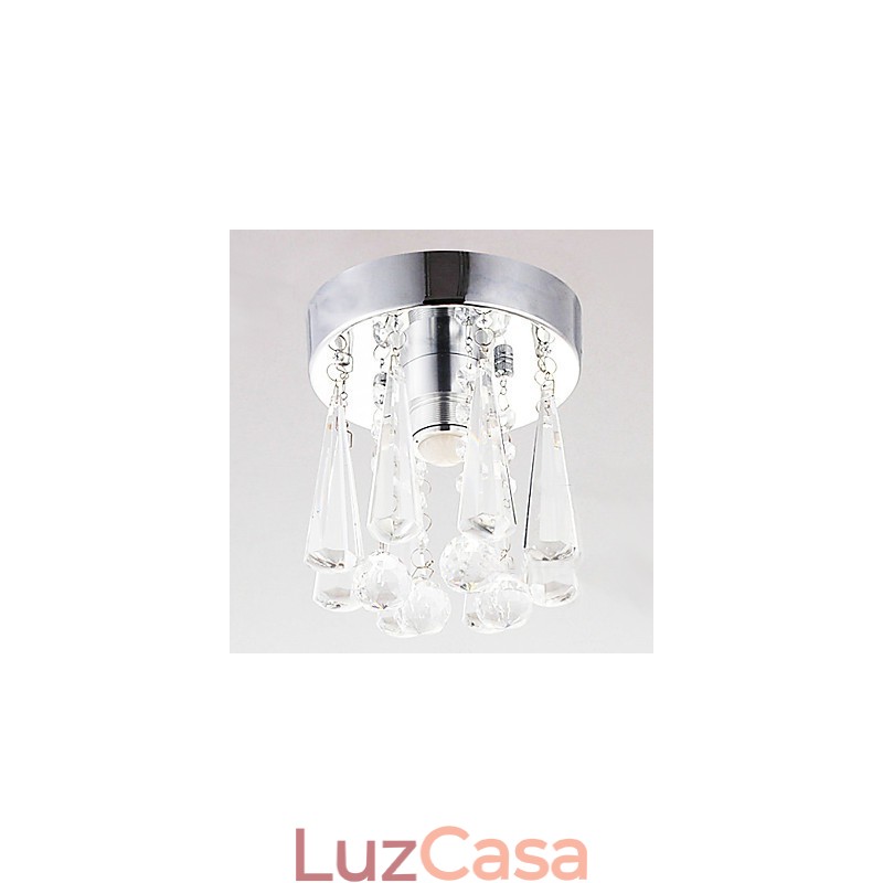 1 Luminária Semi Embutida em Cristal