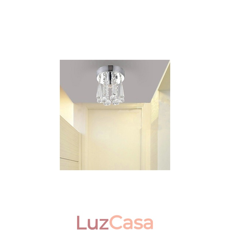 1 Luminária Semi Embutida em Cristal