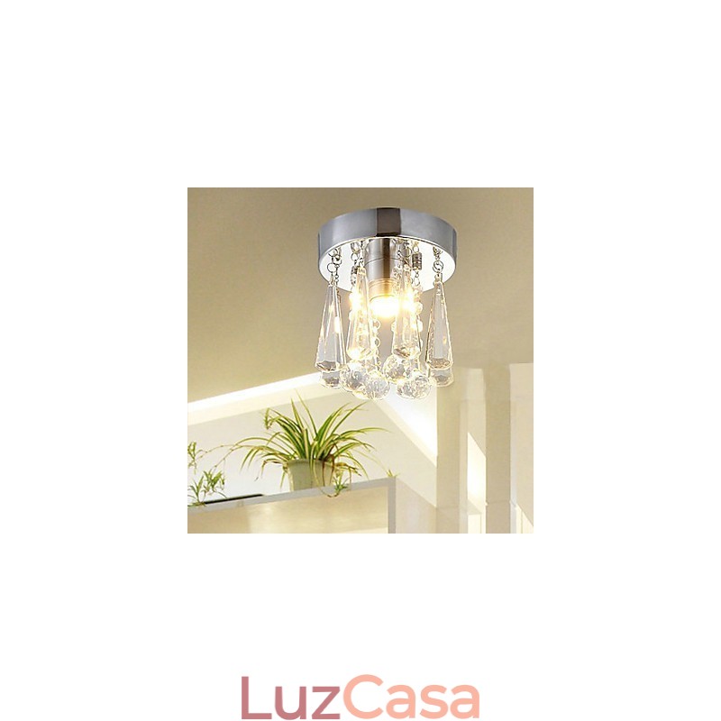1 Luminária Semi Embutida em Cristal
