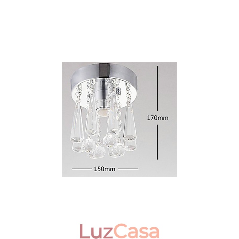 1 Luminária Semi Embutida em Cristal