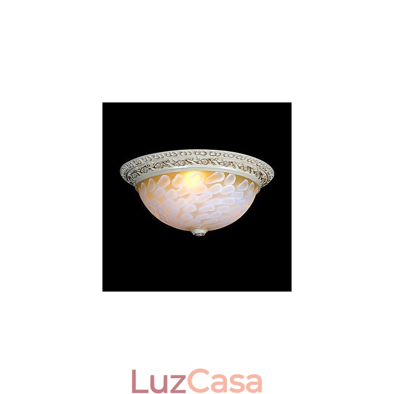 Padrão de luz de montagem embutida branca Resina de vidro Escultura dourada Clássico europeu