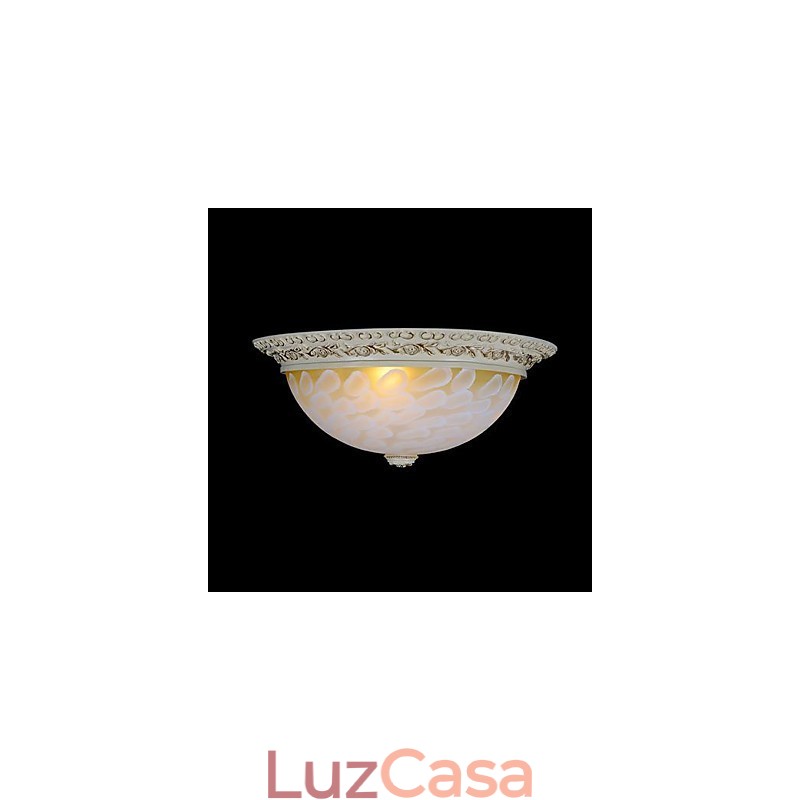 Padrão de luz de montagem embutida branca Resina de vidro Escultura dourada Clássico europeu