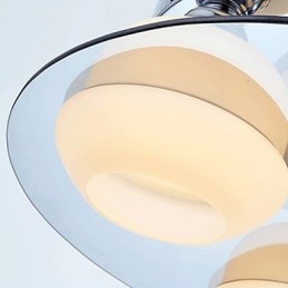 Luminária de teto moderna embutida 5 luzes contemporâneas de metal