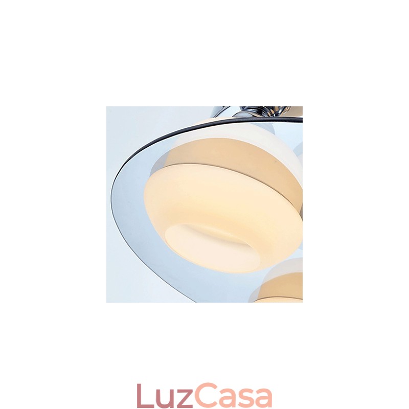 Luminária de teto moderna embutida 5 luzes contemporâneas de metal