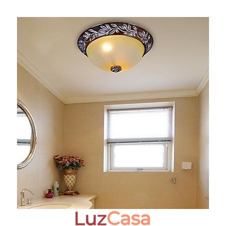 Luminária embutida em vidro branco amarelo resina prata entalhe europeu clássico Luminária embutida em vidro branco amarelo resina prata entalhe europeu clássico