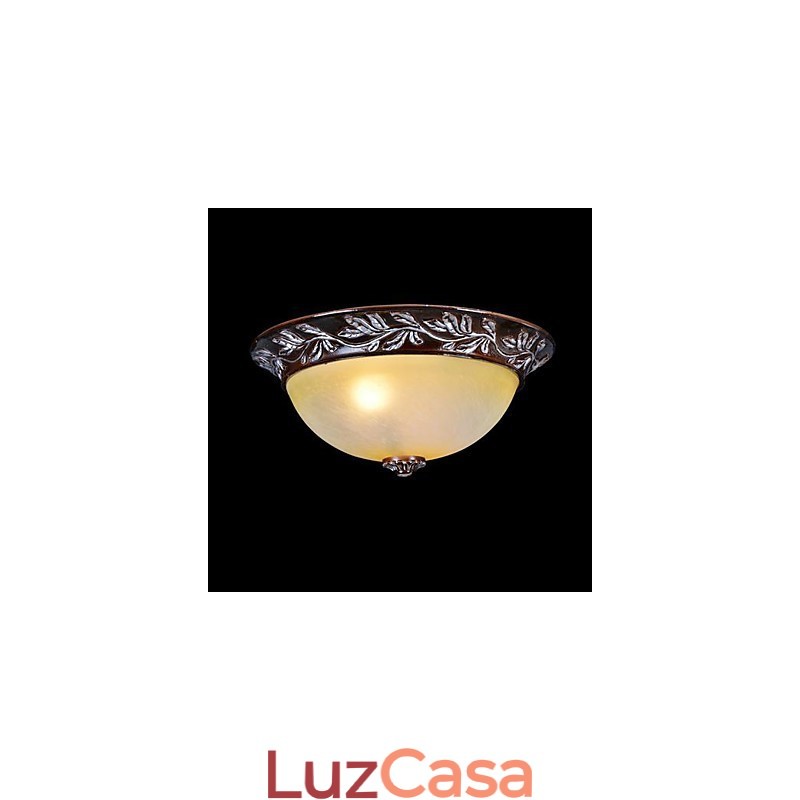 Luminária embutida em vidro branco amarelo resina prata entalhe europeu clássico
