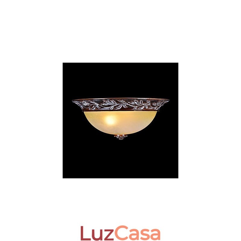 Luminária embutida em vidro branco amarelo resina prata entalhe europeu clássico