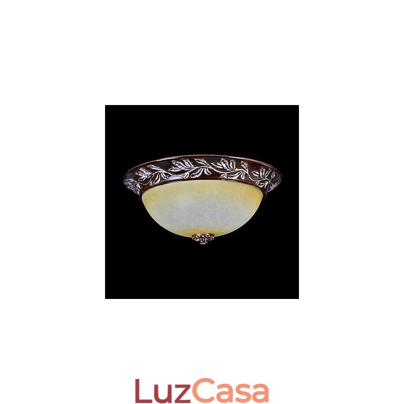 Luminária embutida em vidro branco amarelo resina prata entalhe europeu clássico