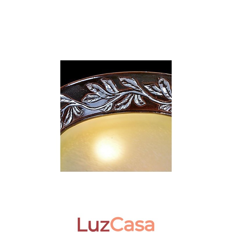 Luminária embutida em vidro branco amarelo resina prata entalhe europeu clássico