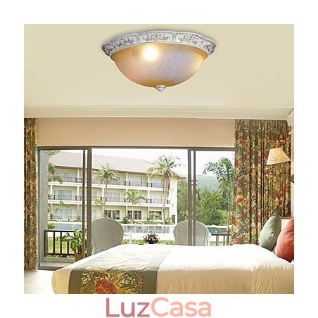 Branco Flush Mount Amarelo Claro Branco Vidro Resina Padrão Escultura Clássico Europeu Branco Flush Mount Amarelo Claro Branco Vidro Resina Padrão Escultura Clássico Europeu