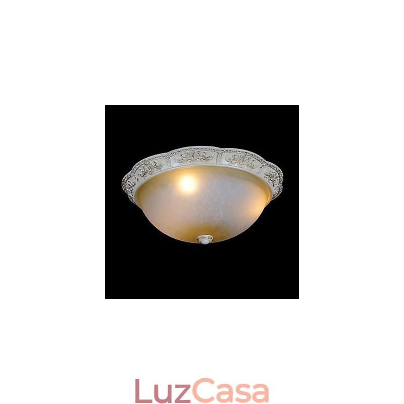 Branco Flush Mount Amarelo Claro Branco Vidro Resina Padrão Escultura Clássico Europeu