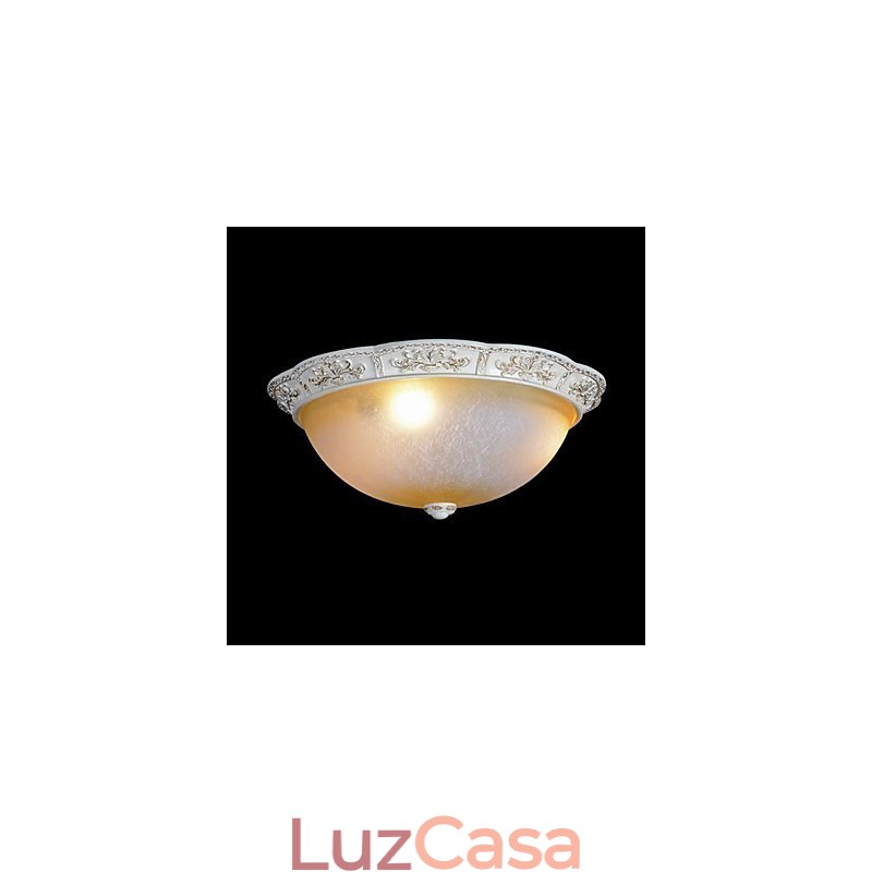 Branco Flush Mount Amarelo Claro Branco Vidro Resina Padrão Escultura Clássico Europeu