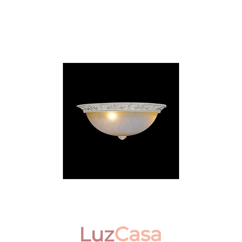 Branco Flush Mount Amarelo Claro Branco Vidro Resina Padrão Escultura Clássico Europeu