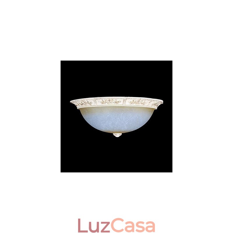 Branco Flush Mount Amarelo Claro Branco Vidro Resina Padrão Escultura Clássico Europeu