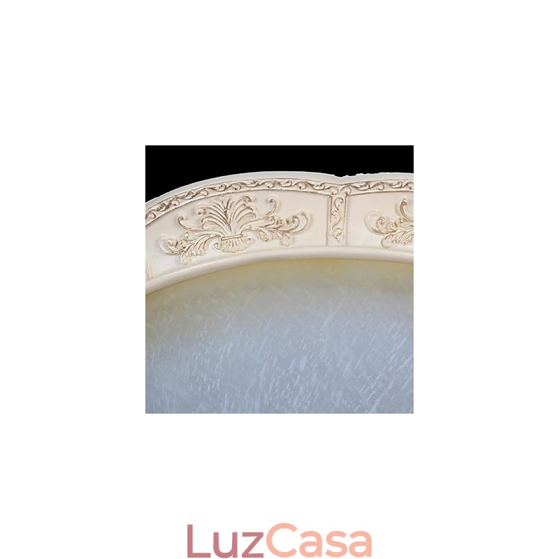 Branco Flush Mount Amarelo Claro Branco Vidro Resina Padrão Escultura Clássico Europeu