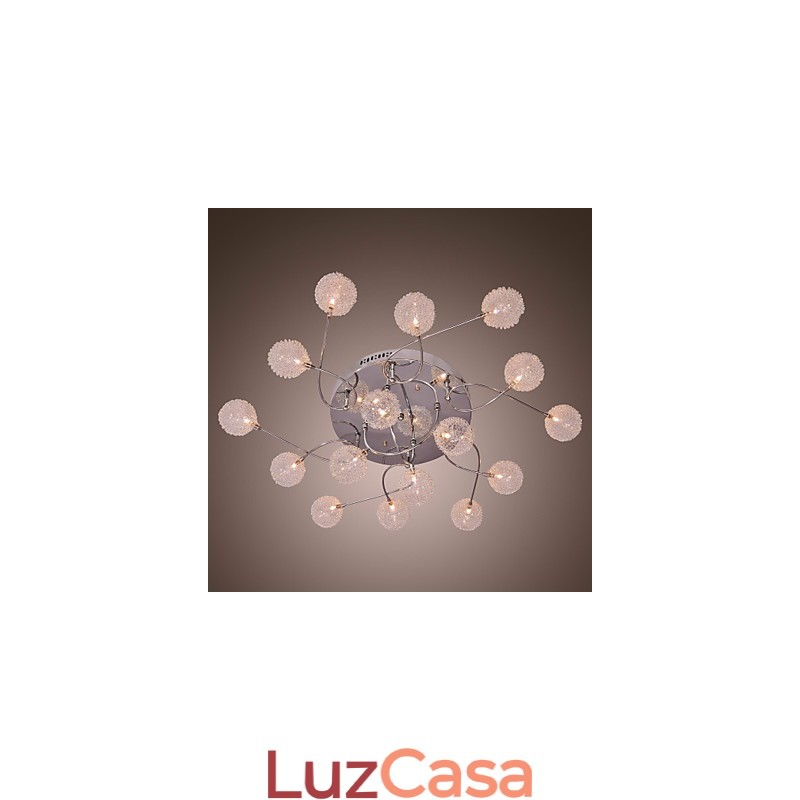 Luminária embutida de ferro G4 com cúpulas de alumínio