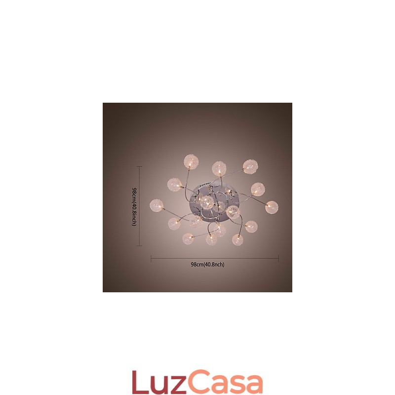Luminária embutida de ferro G4 com cúpulas de alumínio