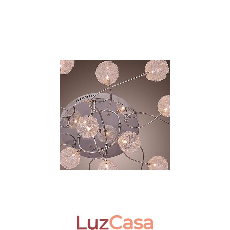 Luminária embutida de ferro G4 com cúpulas de alumínio
