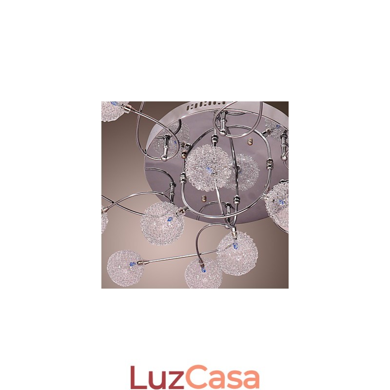 Luminária embutida de ferro G4 com cúpulas de alumínio