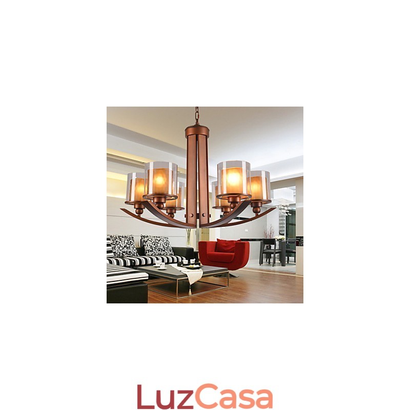 Lustre de metal tradicional clássico retrô estilo mini pintura