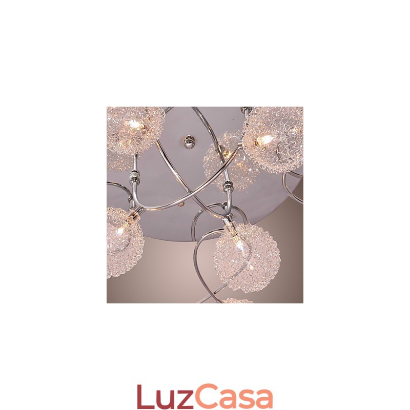 Luminária embutida de ferro G4 com cúpulas de alumínio