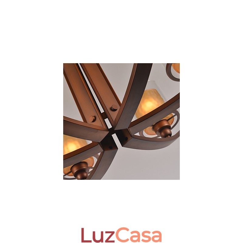 Lustre de metal tradicional clássico retrô estilo mini pintura