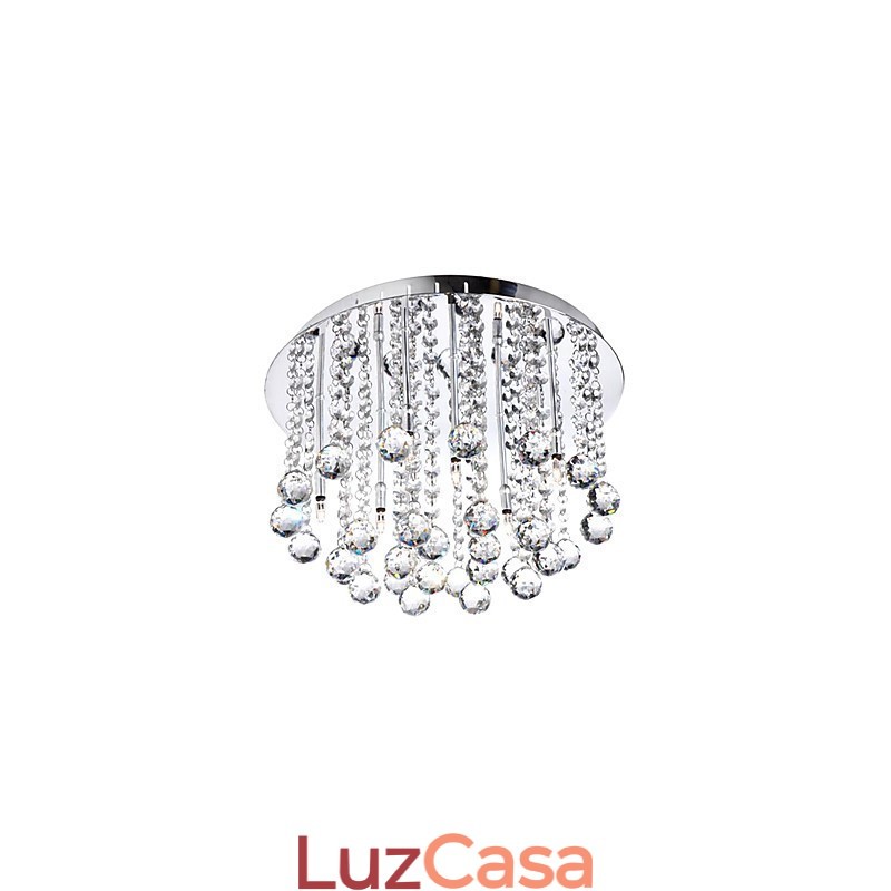 Moderno Cristal Semi Flush Mount com 8 Luzes (Base de Lâmpada G4)