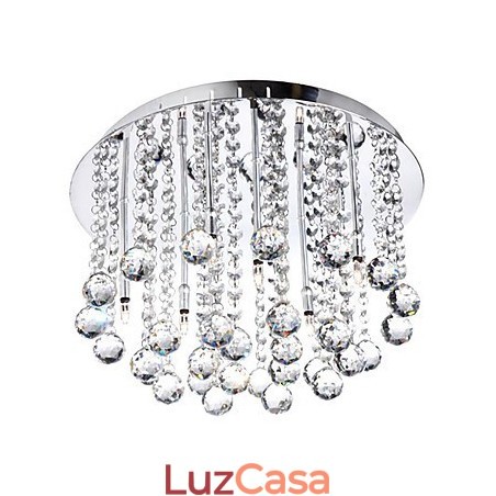 Moderno Cristal Semi Flush Mount com 8 Luzes (Base de Lâmpada G4) Moderno Cristal Semi Flush Mount com 8 Luzes (Base de Lâmpada G4)