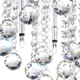Moderno Cristal Semi Flush Mount com 8 Luzes (Base de Lâmpada G4)