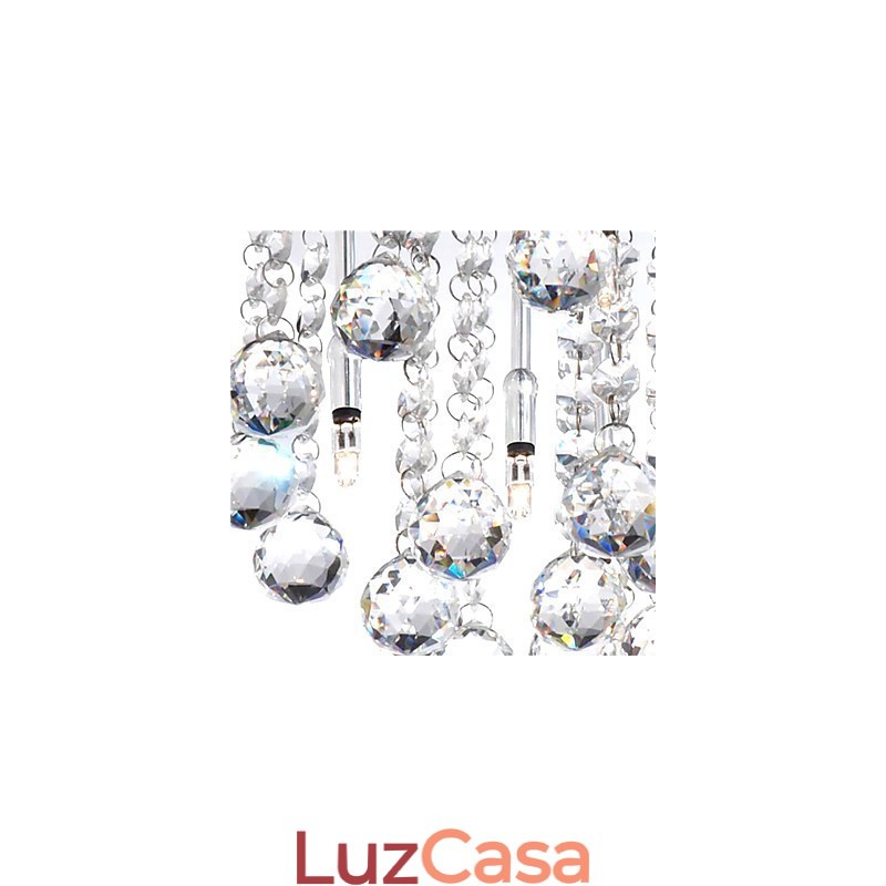 Moderno Cristal Semi Flush Mount com 8 Luzes (Base de Lâmpada G4)