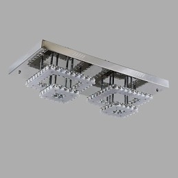 Moderno Contemporâneo Cristal Cromado Metal Montagem Embutida