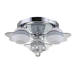 Controle remoto Flush Mount Moderno Contemporâneo 3 Luzes com Vermelho Azul