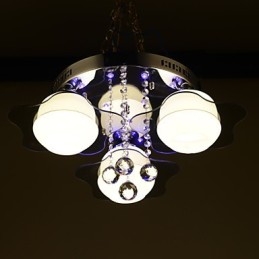 Controle remoto Flush Mount Moderno Contemporâneo 3 Luzes com Vermelho Azul