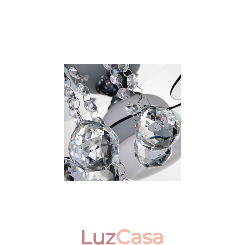 Controle remoto Flush Mount Moderno Contemporâneo 3 Luzes com Vermelho Azul