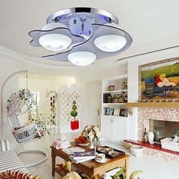 Montagem embutida 3 luzes moderno moda contraído branco aço inoxidável metal