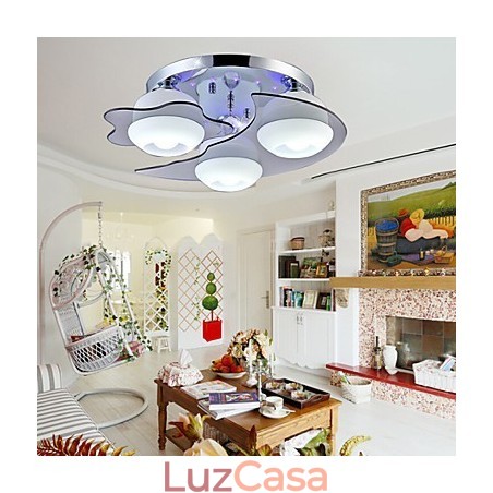 Montagem embutida 3 luzes moderno moda contraído branco aço inoxidável metal Montagem embutida 3 luzes moderno moda contraído branco aço inoxidável metal