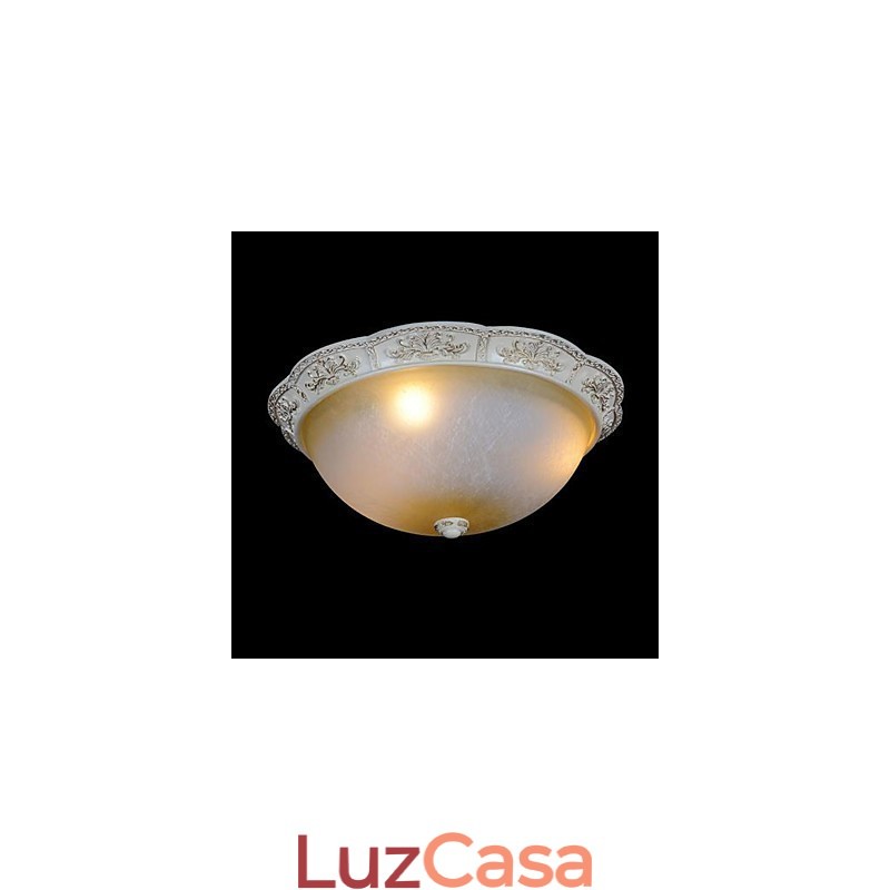 Branco Flush Mount Amarelo Claro Branco Vidro Resina Padrão Escultura Clássico Europeu