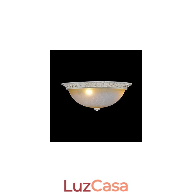 Branco Flush Mount Amarelo Claro Branco Vidro Resina Padrão Escultura Clássico Europeu