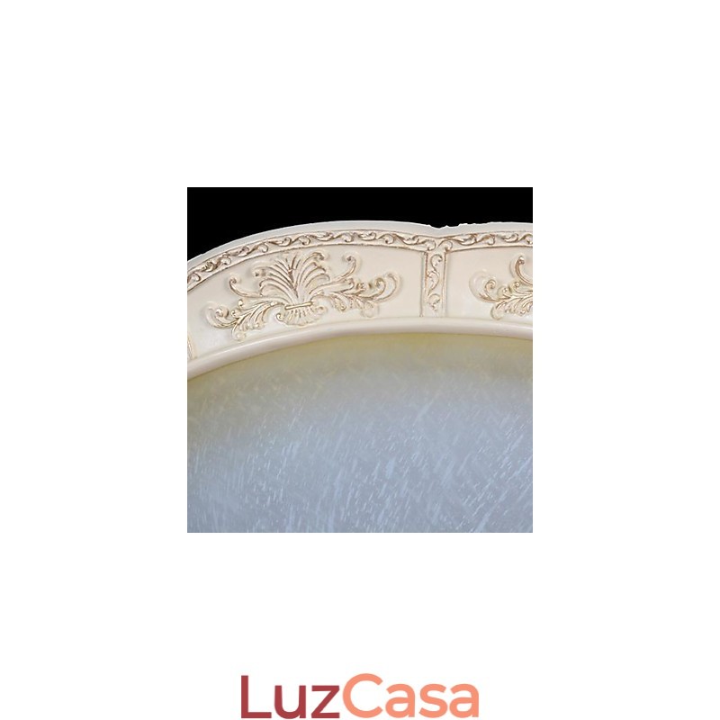 Branco Flush Mount Amarelo Claro Branco Vidro Resina Padrão Escultura Clássico Europeu