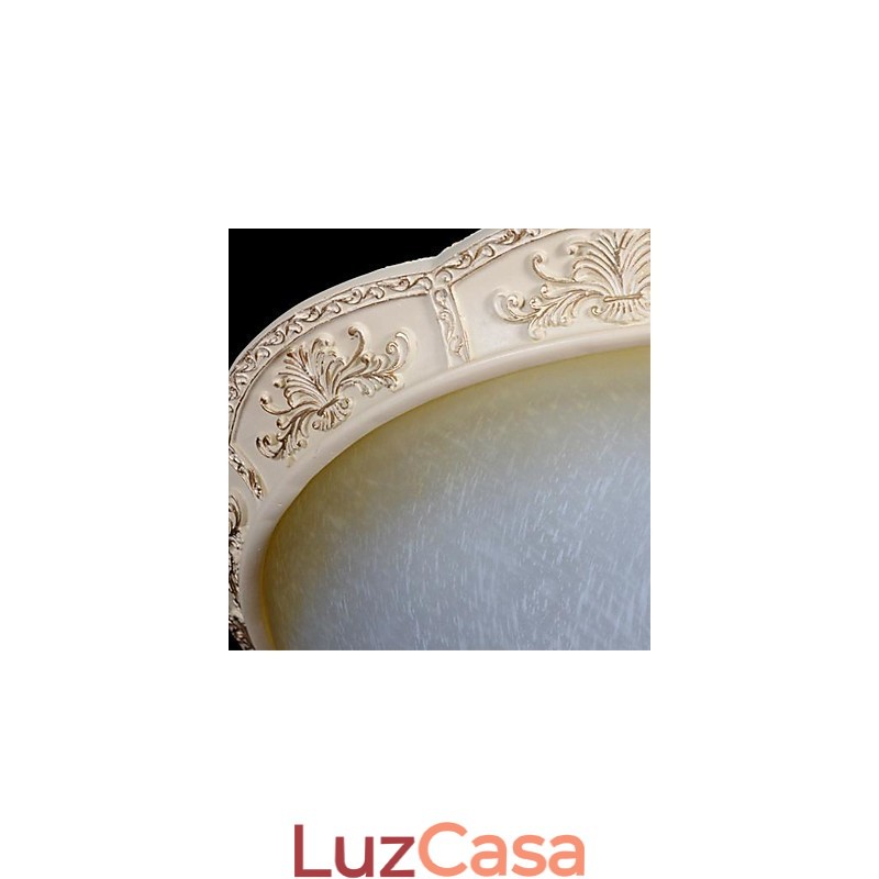 Branco Flush Mount Amarelo Claro Branco Vidro Resina Padrão Escultura Clássico Europeu